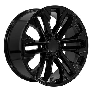 OE Wheels CV69 20x9 6x139.7 26et Gloss Black Wheel