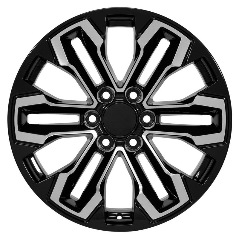 OE Wheels CV69 20x9 6x139.7 26et Gloss Black Machined Wheel