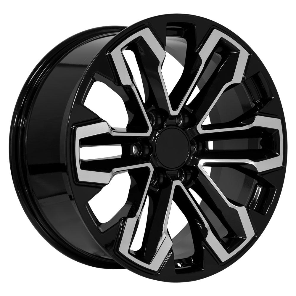 OE Wheels CV69 20x9 6x139.7 26et Gloss Black Machined Wheel