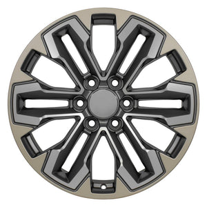 OE Wheels CV69 20x9 6x139.7 26et Satin Gunmetal Machined Face - Two Tone Wheel