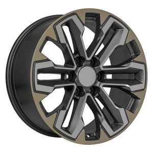 OE Wheels CV69 20x9 6x139.7 26et Satin Gunmetal Machined Face - Two Tone Wheel