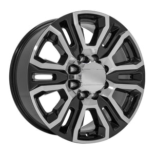 OE Wheels CV70A 20x8.5 8x165.1 12et Gloss Black Machined Wheel