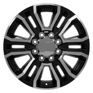 OE Wheels CV70B 22x8.5 8x180 47et Gloss Black Machined Wheel