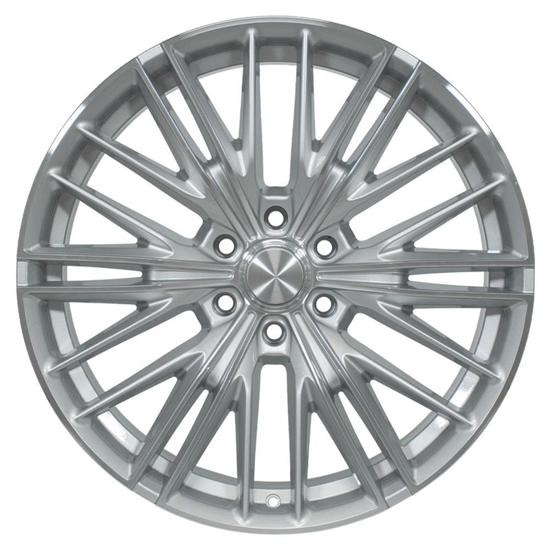 OE Wheels CV72 22x9 6x139.7 18et Gloss Silver Machined Wheel