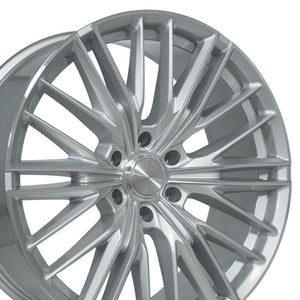 OE Wheels CV72 22x9 6x139.7 18et Gloss Silver Machined Wheel