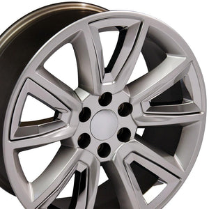 OE Wheels CV73 20x8.5 6x139.7 24et Gloss Hyper Black with Chrome Insert Wheel