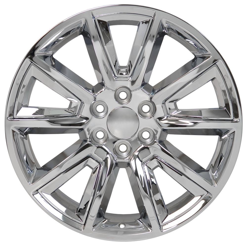 OE Wheels CV73 20x8.5 6x139.7 24et Chrome with Chrome Insert Wheel