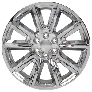 OE Wheels CV73 20x8.5 6x139.7 24et Chrome with Chrome Insert Wheel