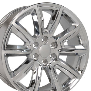 OE Wheels CV73 20x8.5 6x139.7 24et Chrome with Chrome Insert Wheel