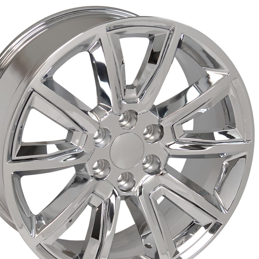 OE Wheels CV73 20x8.5 6x139.7 24et Chrome with Chrome Insert Wheel