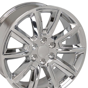 OE Wheels CV73 20x8.5 6x139.7 24et Chrome with Chrome Insert Wheel