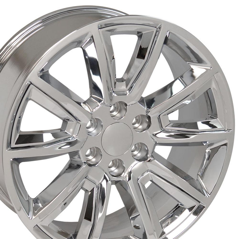 OE Wheels CV73 20x8.5 6x139.7 24et Chrome with Chrome Insert Wheel