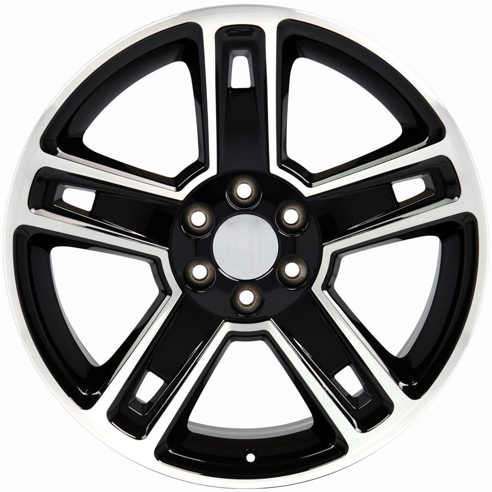OE Wheels CV74B 22x9 6x139.7 24et Gloss Black Machined Wheel SS: 9507618