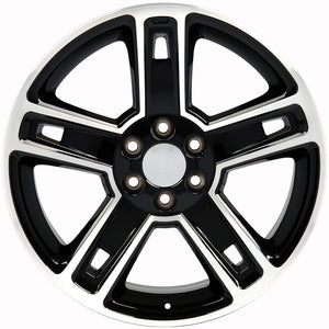 OE Wheels CV74B 22x9 6x139.7 24et Gloss Black Machined Wheel SS: 9507618