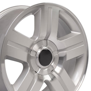 OE Wheels CV84 22x9 6x139.7 31et Gloss Silver Machined Wheel