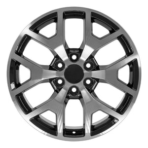 OE Wheels CV92 20x9 6x139.7 27et Gloss Black Machined Wheel