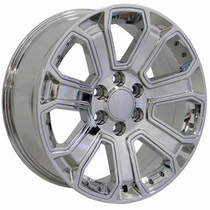 OE Wheels CV93B 22x9 6x139.7 24et Chrome with Chrome Insert Wheel SS: 9510081
