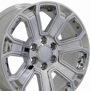 OE Wheels CV93B 22x9 6x139.7 24et Chrome with Chrome Insert Wheel SS: 9510081