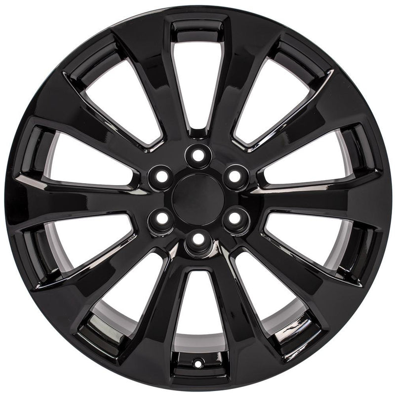OE Wheels CV95 22x9 6x139.7 28et Gloss Black Wheel
