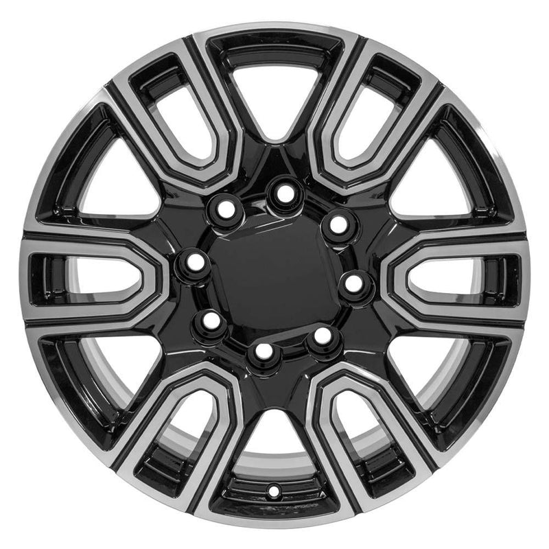 OE Wheels CV96B 20x8.5 8x180 47et Gloss Black Machined Wheel