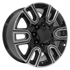 OE Wheels CV96B 20x8.5 8x180 47et Gloss Black Machined Wheel