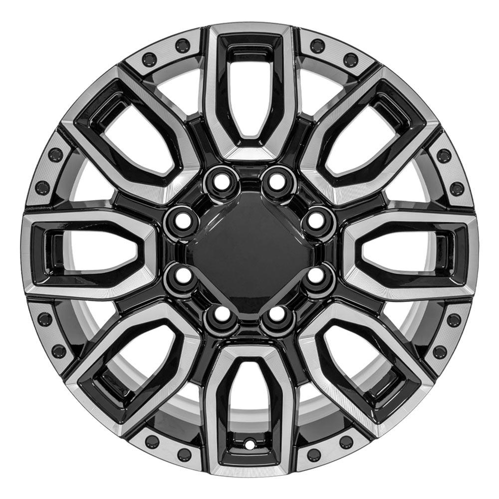 OE Wheels CV97A 20x8.5 8x165.1 12et Gloss Black with Milled Edge Wheel