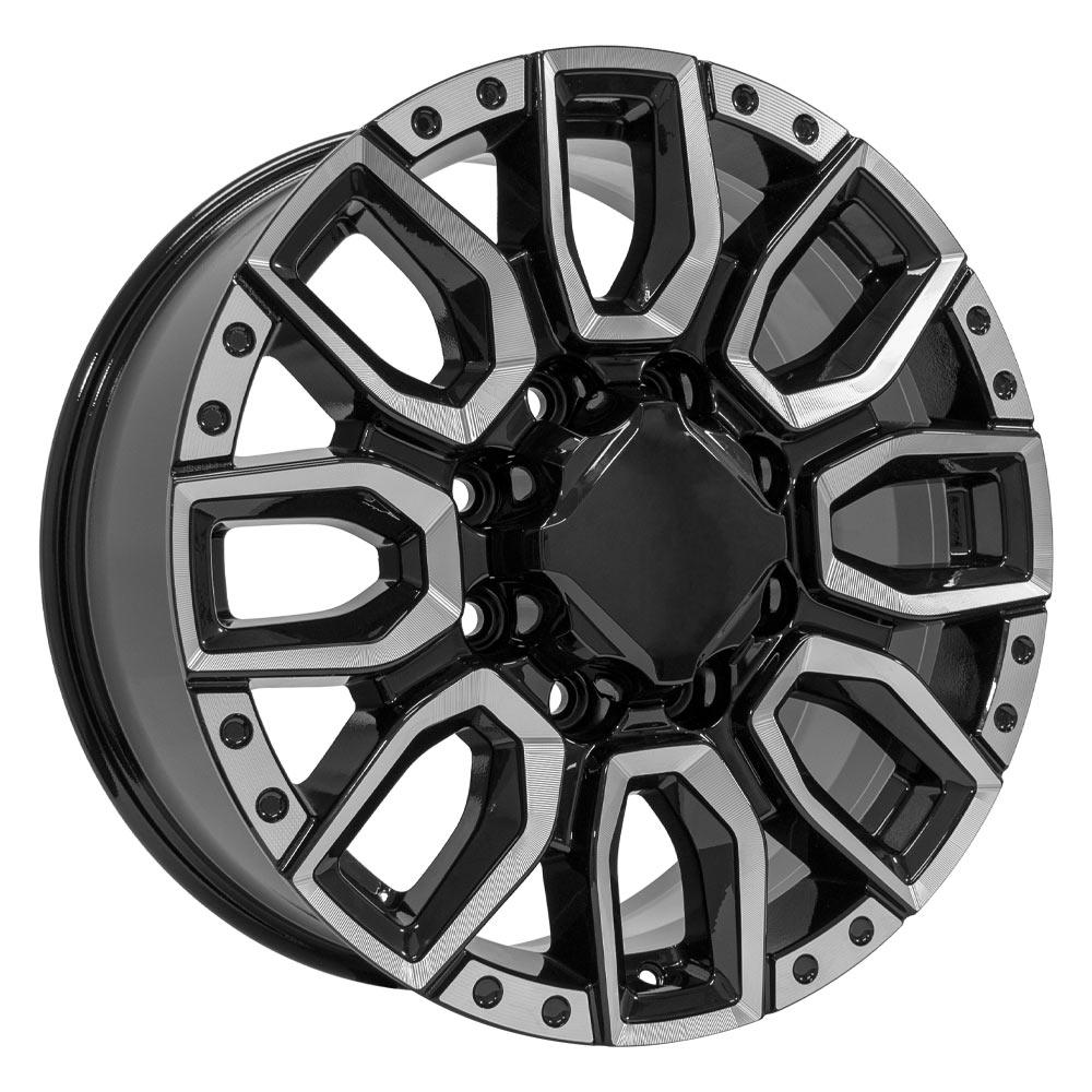 OE Wheels CV97B 20x8.5 8x180 47et Gloss Black with Milled Edge Wheel