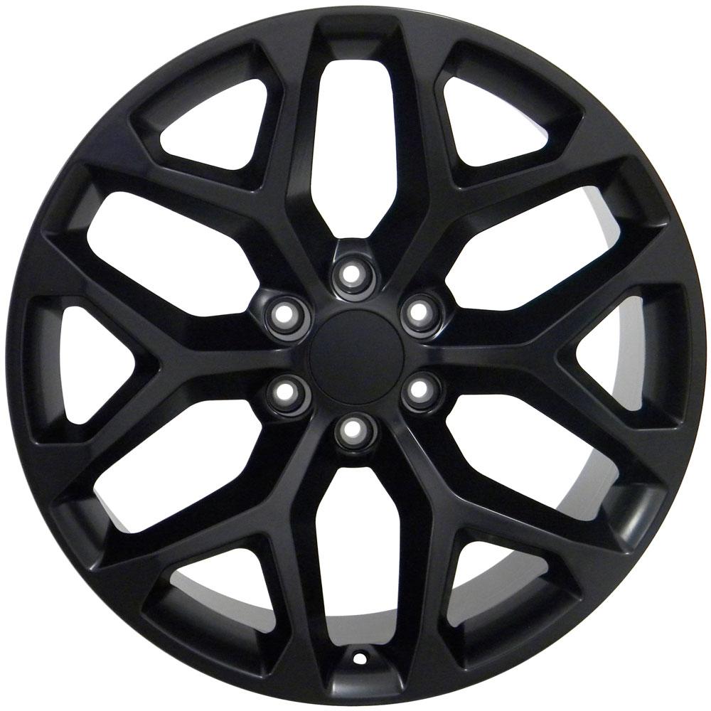 OE Wheels CV98B 22x9 6x139.7 24et Satin Black Wheel
