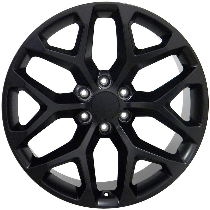 OE Wheels CV98B 22x9 6x139.7 24et Satin Black Wheel
