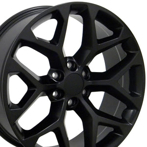 OE Wheels CV98B 22x9 6x139.7 24et Satin Black Wheel