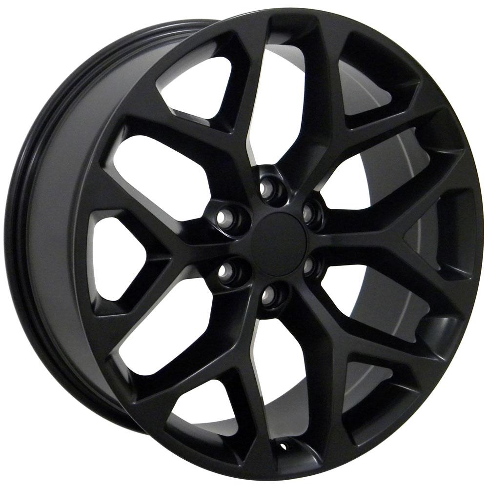 OE Wheels CV98B 22x9 6x139.7 24et Satin Black Wheel