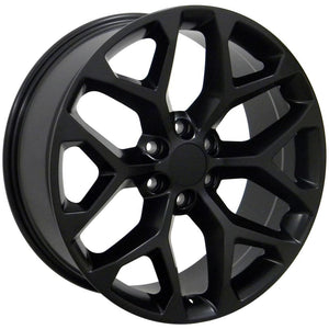OE Wheels CV98B 22x9 6x139.7 24et Satin Black Wheel