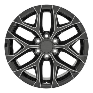 OE Wheels CV98B 20x9 6x139.7 24et Gloss Black with Milled Edge Wheel