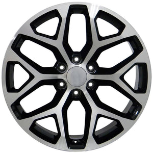 OE Wheels CV98B 20x9 6x139.7 24et Gloss Black Machined Wheel