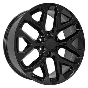 OE Wheels CV98B 22x9 6x139.7 24et Gloss Black Wheel