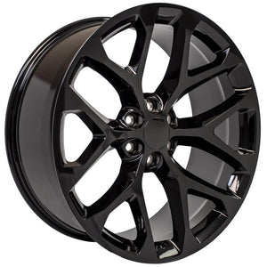 OE Wheels CV98B 24x10 6x139.7 24et Gloss Black Wheel