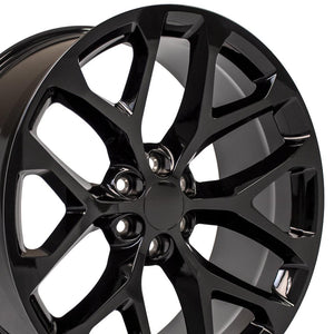 OE Wheels CV98B 24x10 6x139.7 24et Gloss Black Wheel