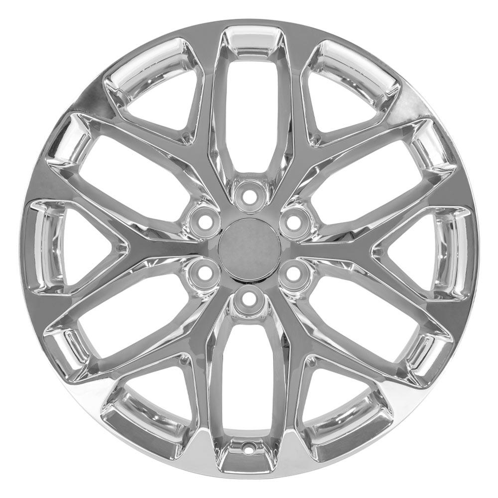 OE Wheels CV98 22x9 6x139.7 28et Chrome Wheel