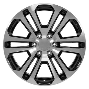 OE Wheels CV99 20x9 6x139.7 31et Gloss Black Machined Wheel