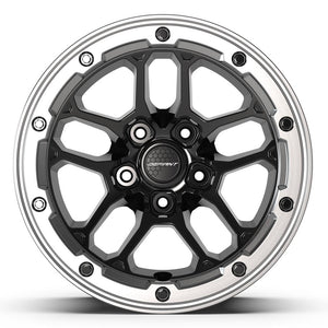 DEFIANT DF01 17x8 5x127 12et Gloss Black with Milled Edge Wheel