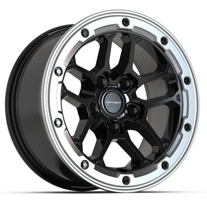 DEFIANT DF01 17x8 5x127 12et Gloss Black with Milled Edge Wheel