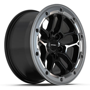 DEFIANT DF01 17x8 5x127 12et Gloss Black with Milled Edge Wheel