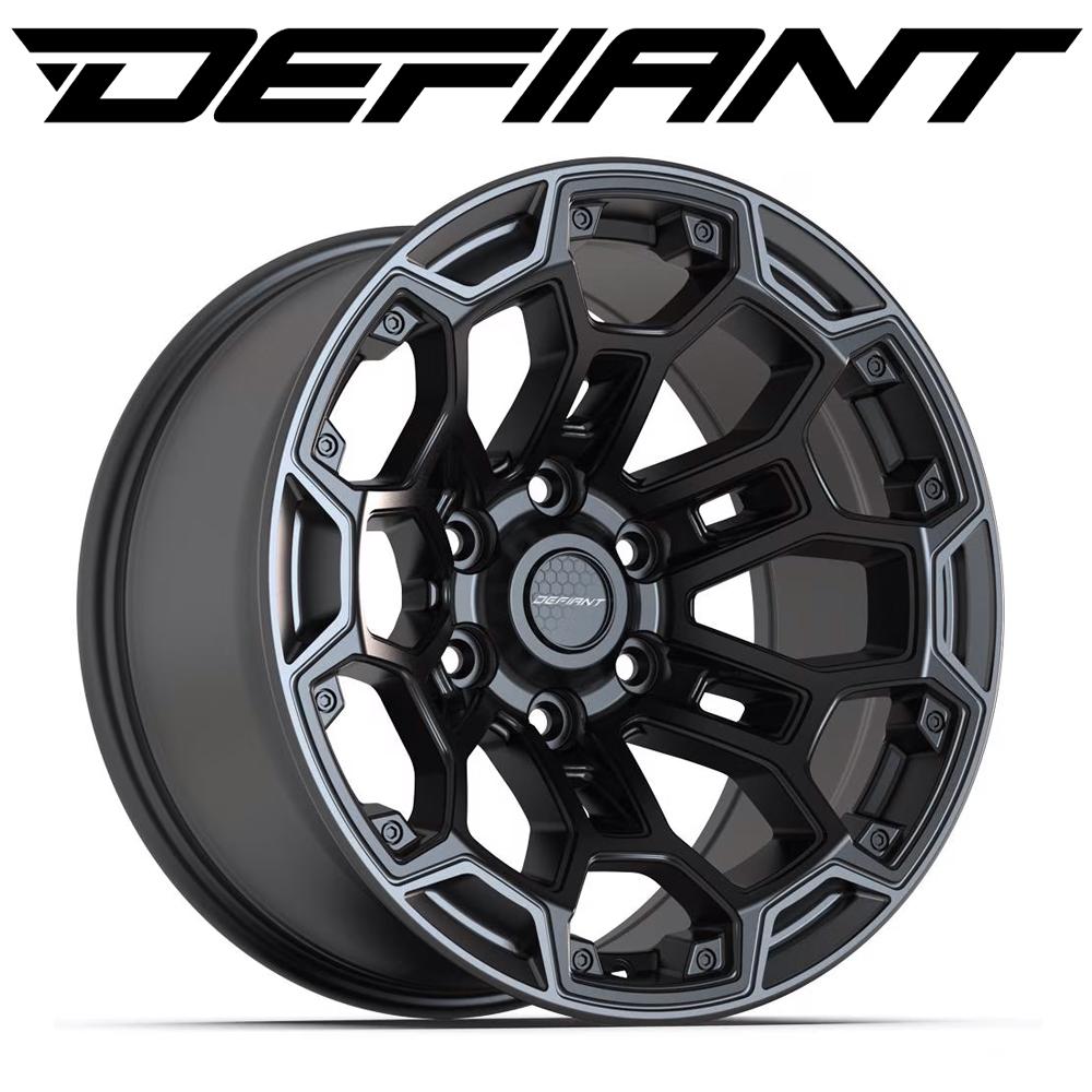 DEFIANT DF03 18x9 6x139.7 -12et Satin Black with Dark Satin Charcoal 2-Tone Wheel