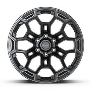 DEFIANT DF03 20x9 6x139.7 -12et Satin Black with Dark Satin Charcoal 2-Tone Wheel