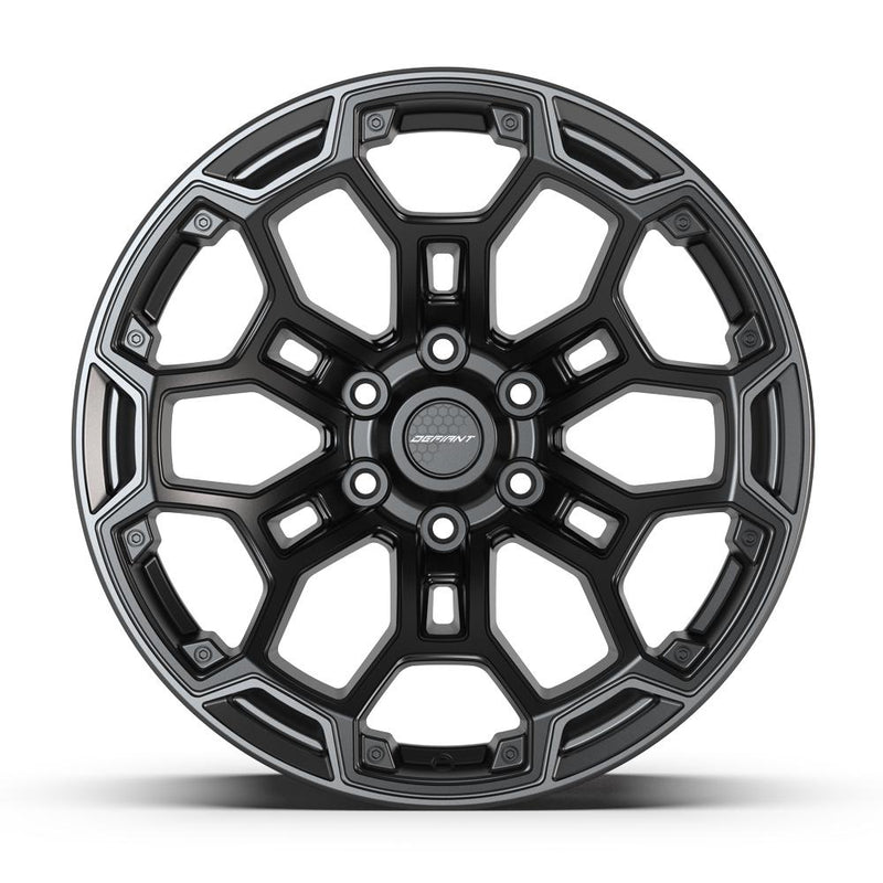 DEFIANT DF03 20x9 6x139.7 -12et Satin Black with Dark Satin Charcoal 2-Tone Wheel