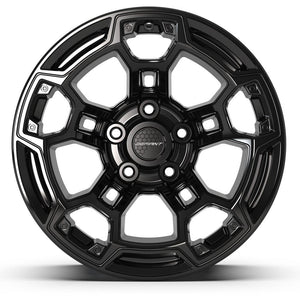 DEFIANT DF03B 17x9 5x127 -12et Gloss Black Wheel