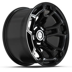 DEFIANT DF03B 17x9 5x127 -12et Gloss Black Wheel