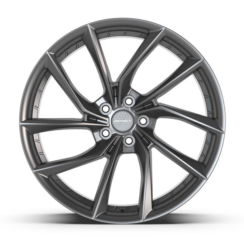 DEFIANT DF06 20x10 5x120 35et Dark Satin Charcoal Wheel