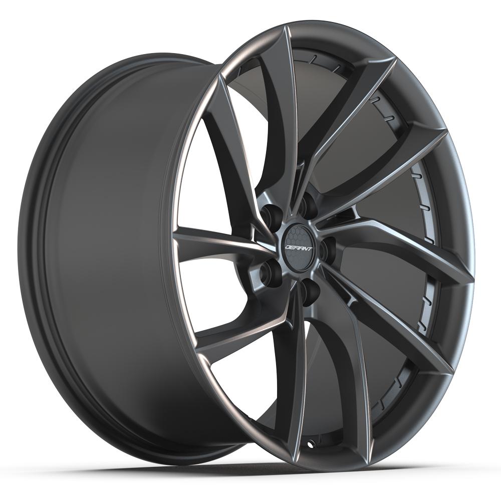 DEFIANT DF06 20x10 5x120 35et Dark Satin Charcoal Wheel