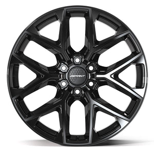DEFIANT DF17A 22x9 6x139.7 18et Gloss Black Wheel
